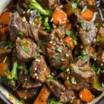 Slow Cooker Beef Tips and Vegetables