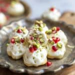 Stracciatella Bites with Pistachios and Pomegranate