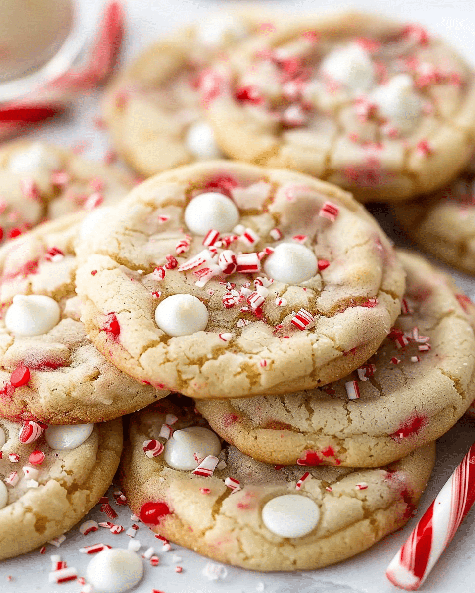 White Chocolate Candy Cane Cookies