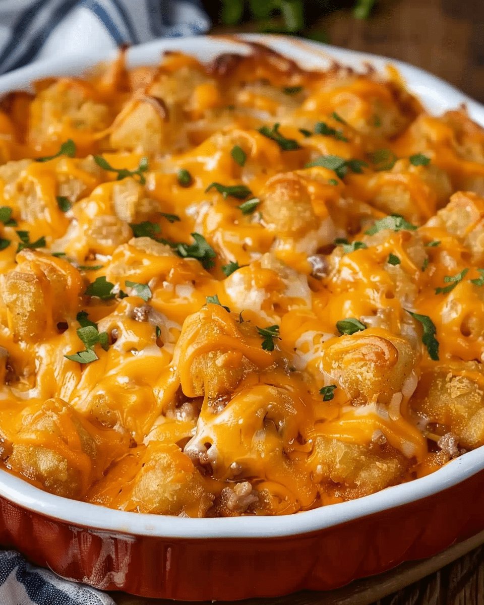 Cheeseburger Tater Tot Casserole