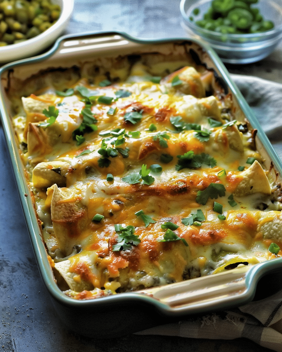 Chicken Enchiladas with Green Chile Sauce