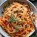 Creamy Sun-Dried Tomato Pasta With Capers And Dill
