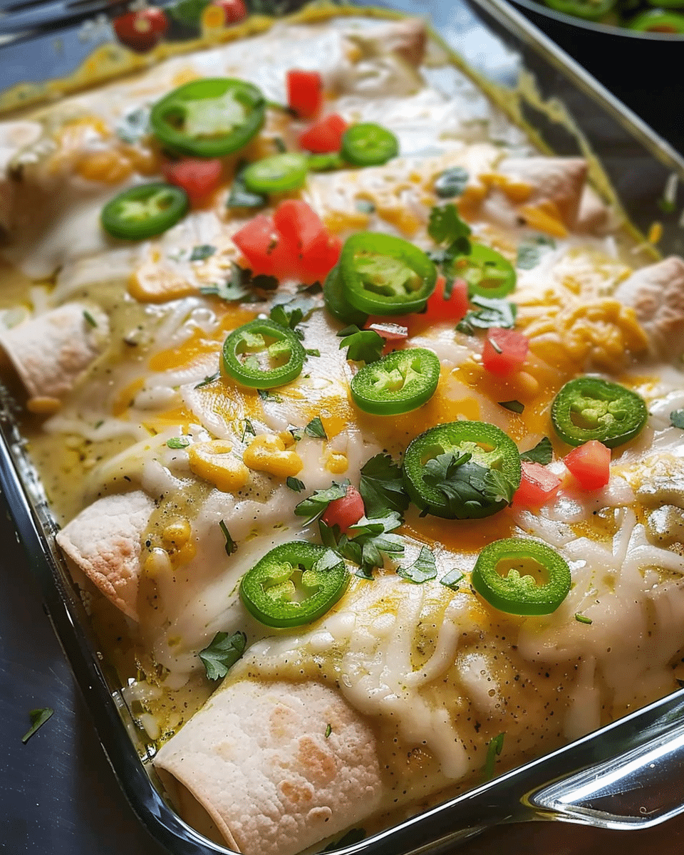 Jalapeño Cream Cheese Chicken Enchiladas