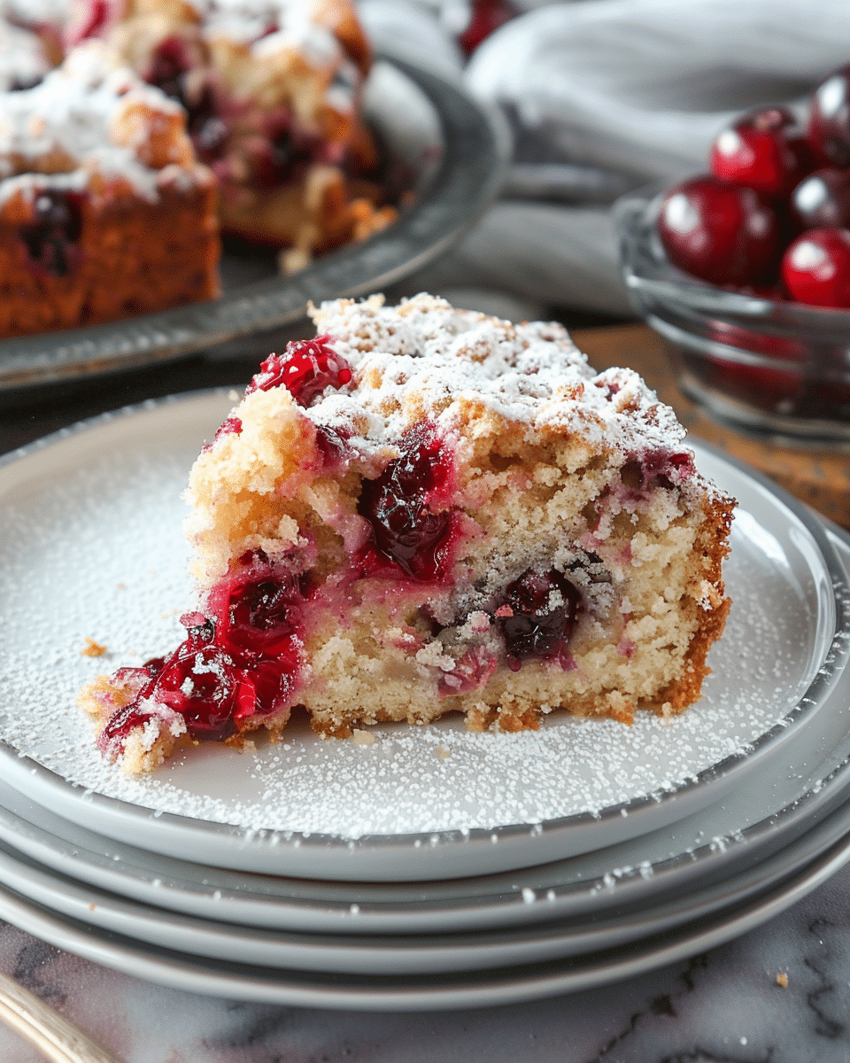 Quick Cherry Coffee Cake