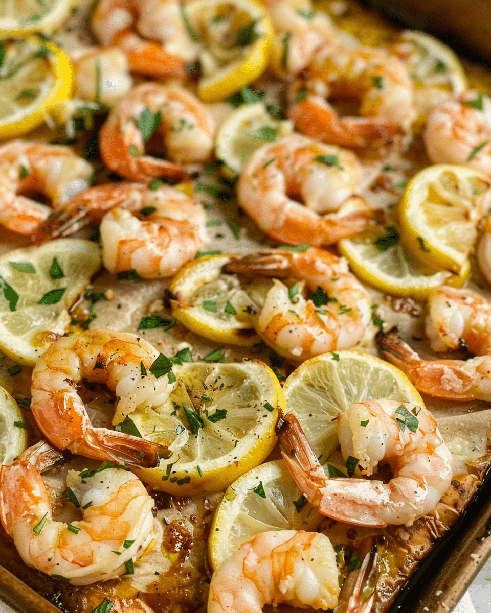 Shrimp Scampi Sheet Pan Meal