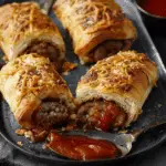 Cheesy Aussie Sausage Rolls