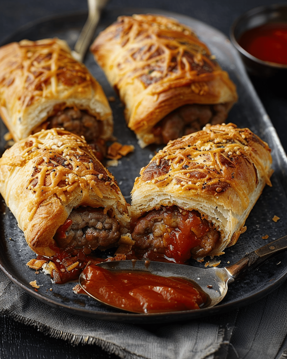 Cheesy Aussie Sausage Rolls