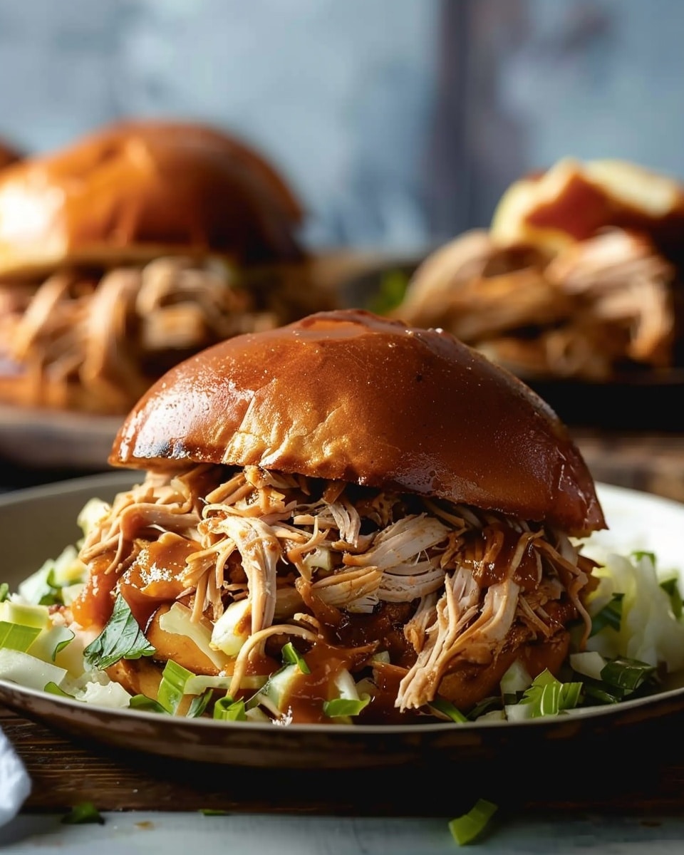 Slow Cooker Applesauce Pulled Chicken