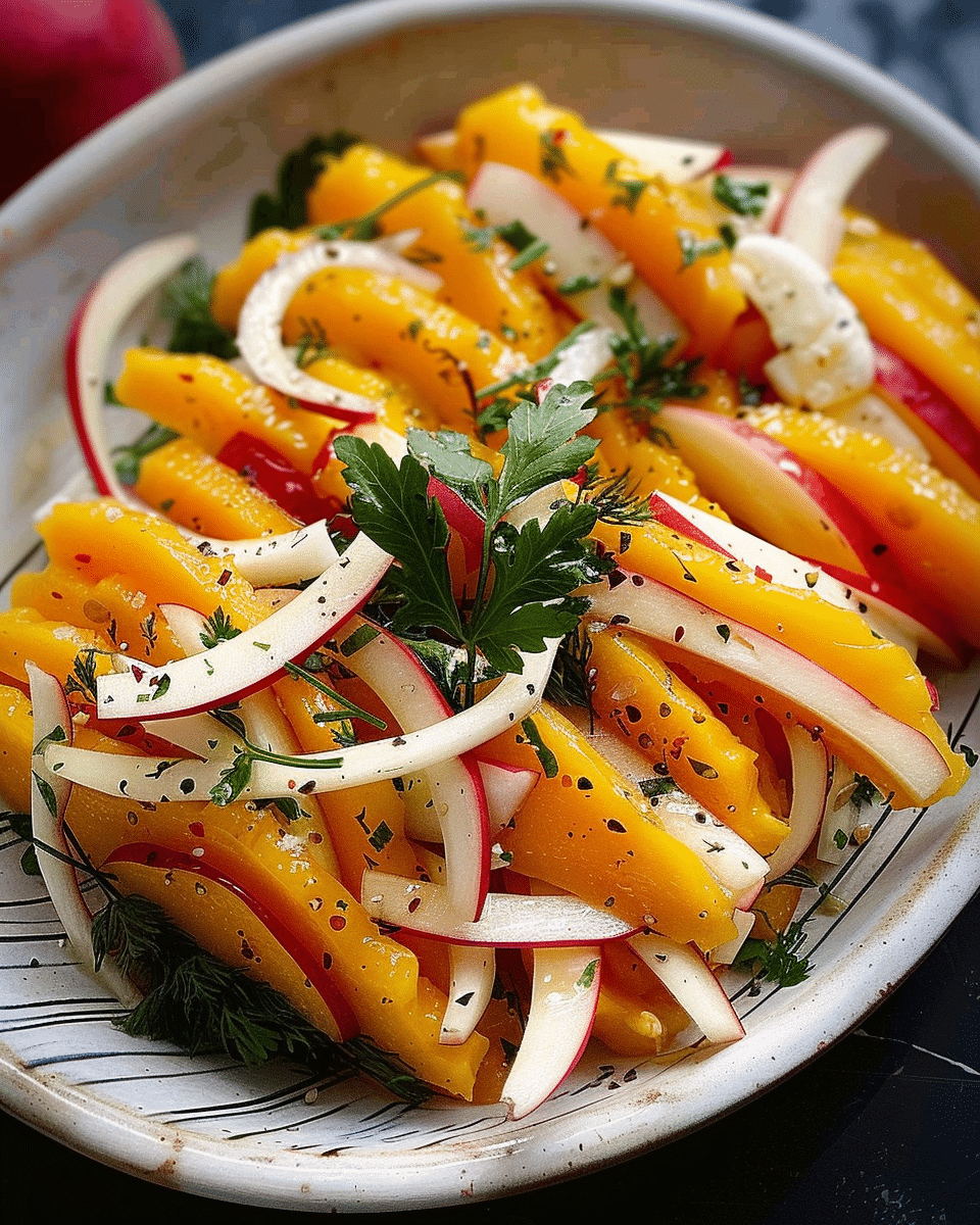 Celeriac Mango and Guava Salad