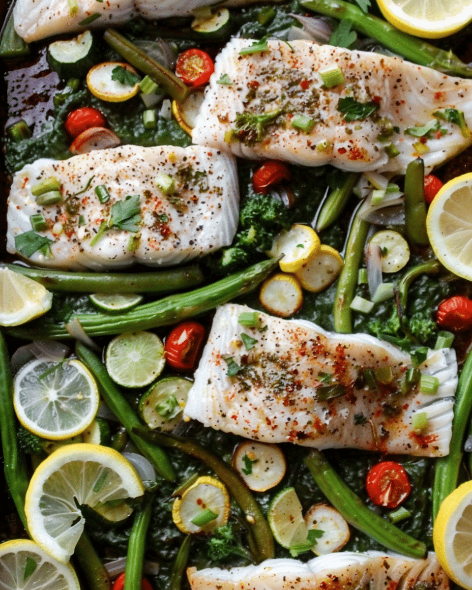 Sheet Pan Cod With Vegetables