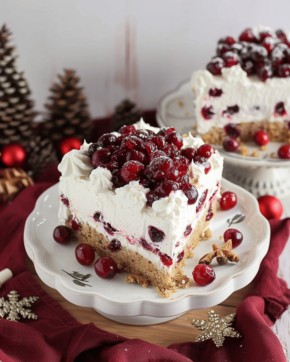 Cranberry Sauce Poke Cake