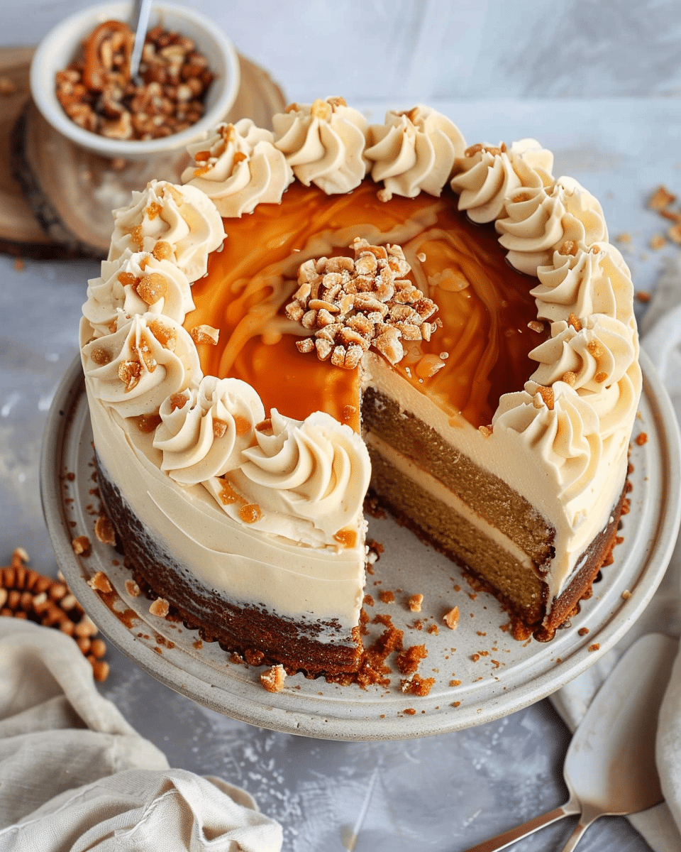 Salted Caramel Cream Cheese Pumpkin Cake