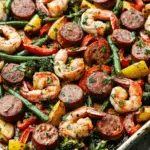 Cajun Shrimp and Sausage Vegetable Sheet Pan