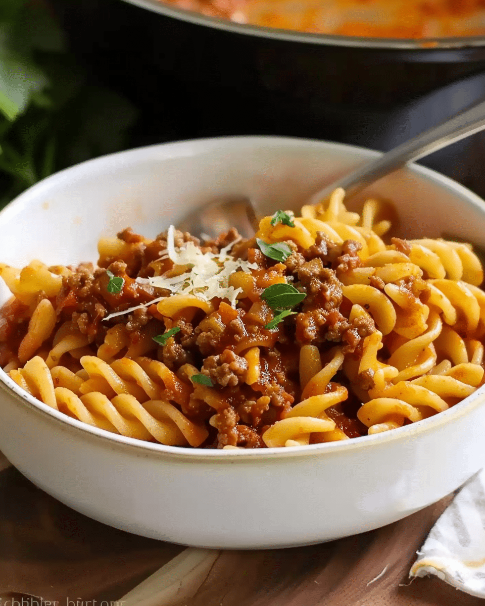 One Pot Sloppy Joe Pasta Recipe
