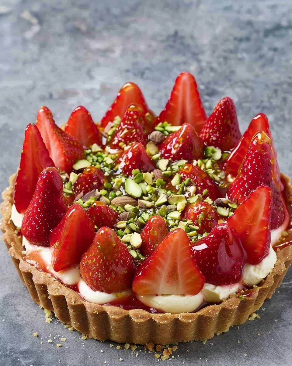 Strawberry Pistachio Tart