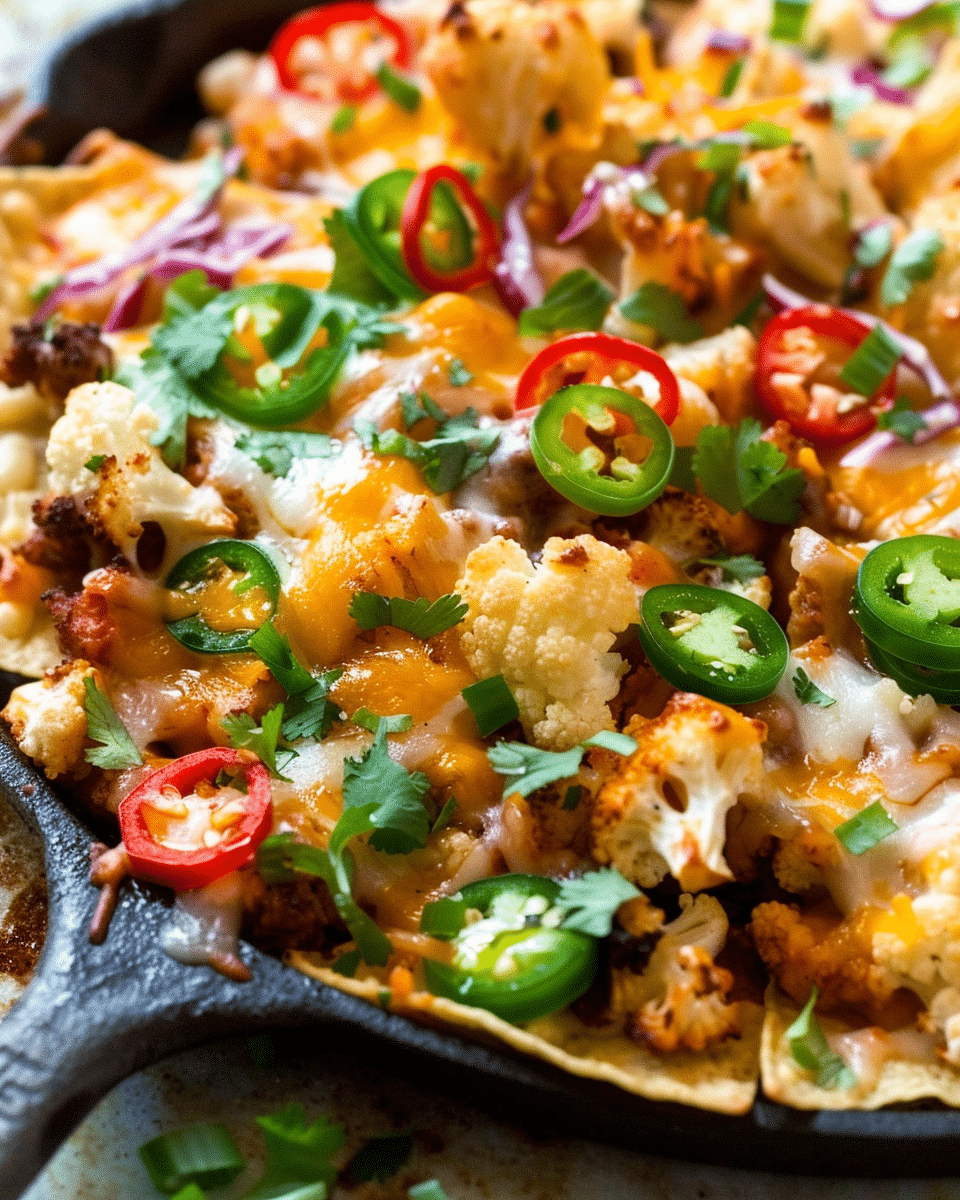 Cheesy Cauliflower Nachos