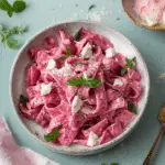 Pink Sauce Pasta with Beets and Goat Cheese