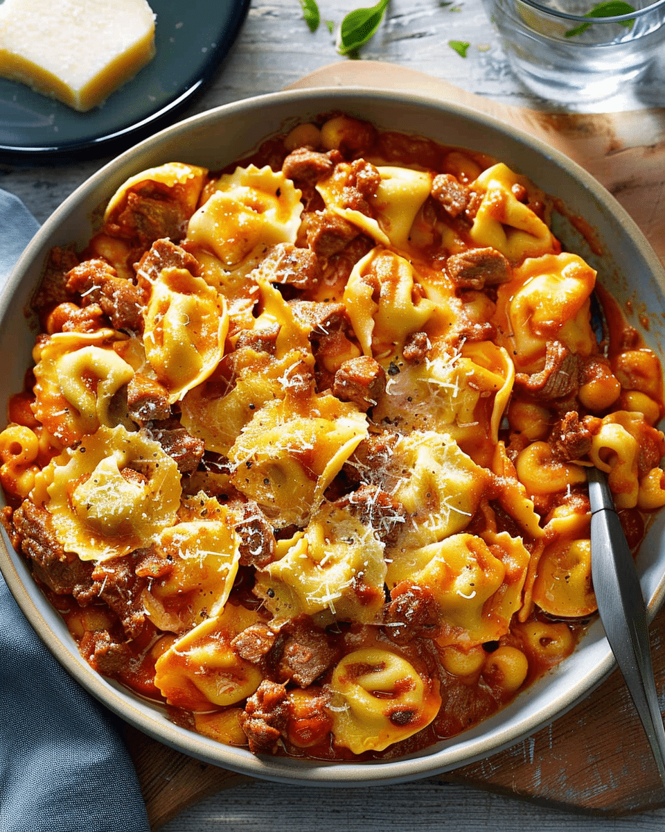 Cheesy Beef Tortellini