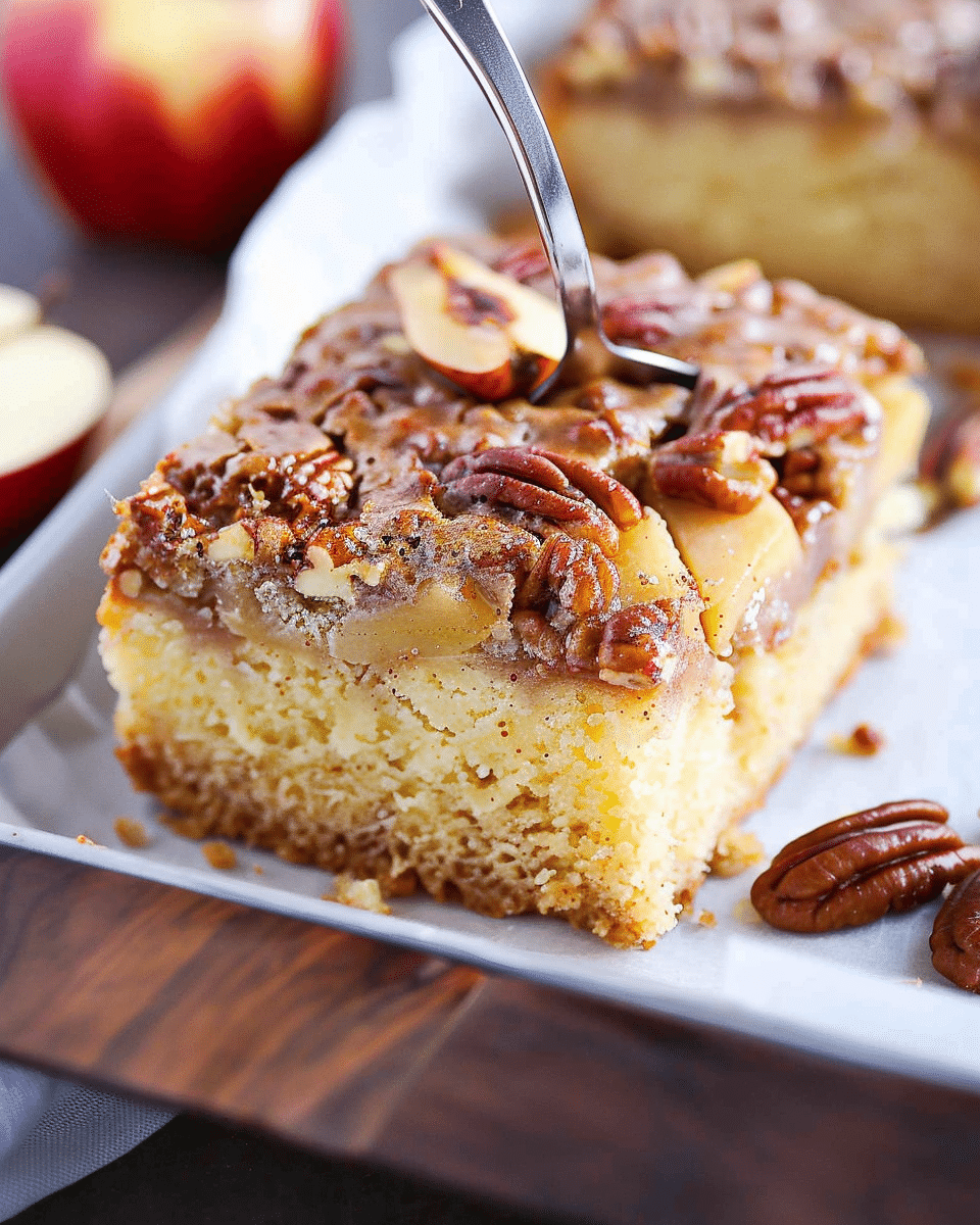 Apple Sheet Cake with Pecan