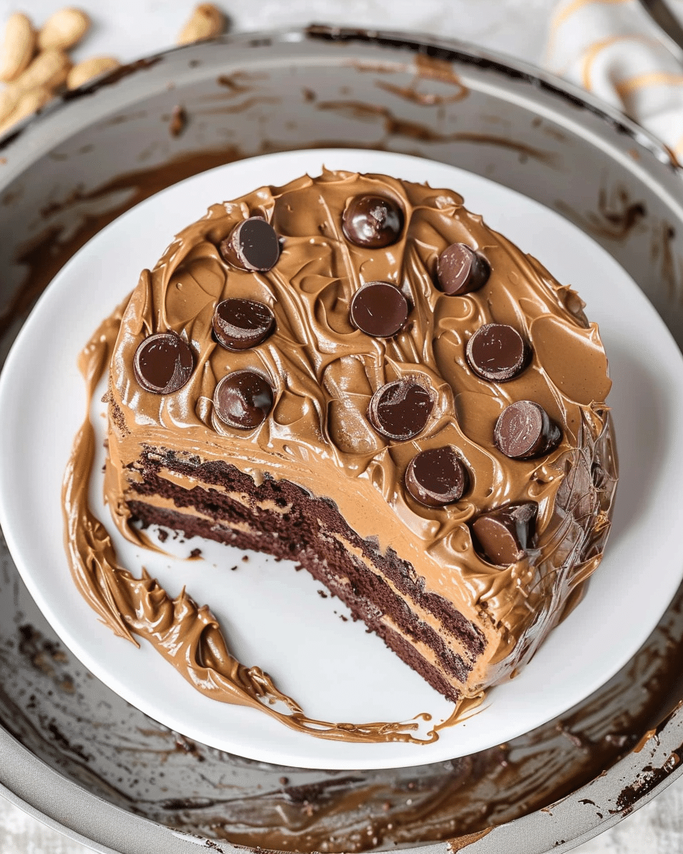 Slow Cooker Peanut Butter Chocolate Cake