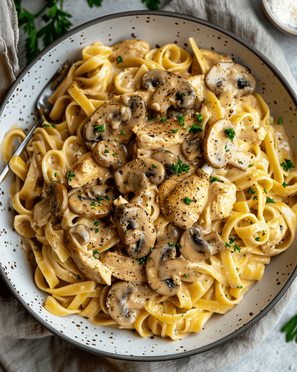 Chicken and Mushroom Stroganoff Pasta