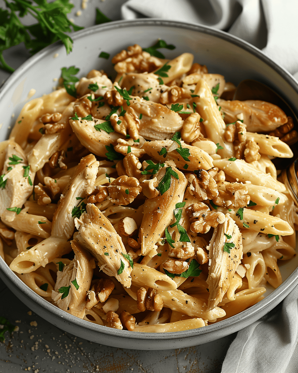 Chicken and Walnut Pasta