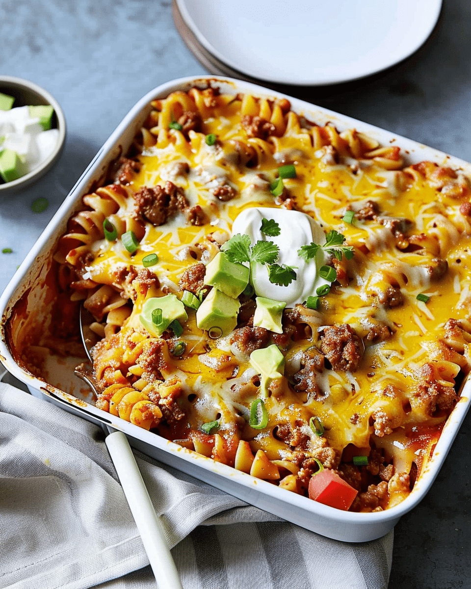 Cheesy Taco Pasta Bake