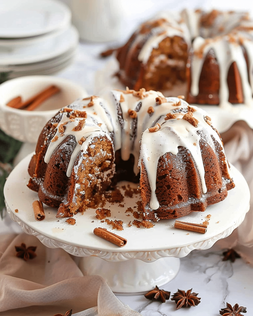 Fall Carrot Cinnamon Bundt Cake