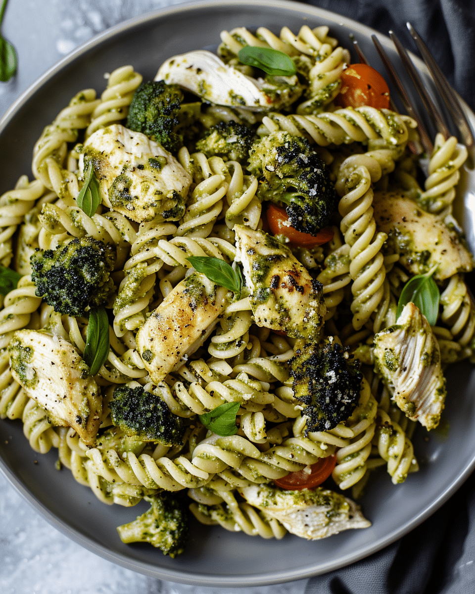 Chicken and Broccoli Pesto Pasta
