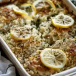 Lemon Herb Chicken and Rice Casserole