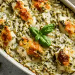 Creamy Pesto Chicken and Rice Casserole