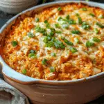 Buffalo Chicken and Rice Casserole