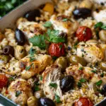 Mediterranean Chicken and Rice Casserole