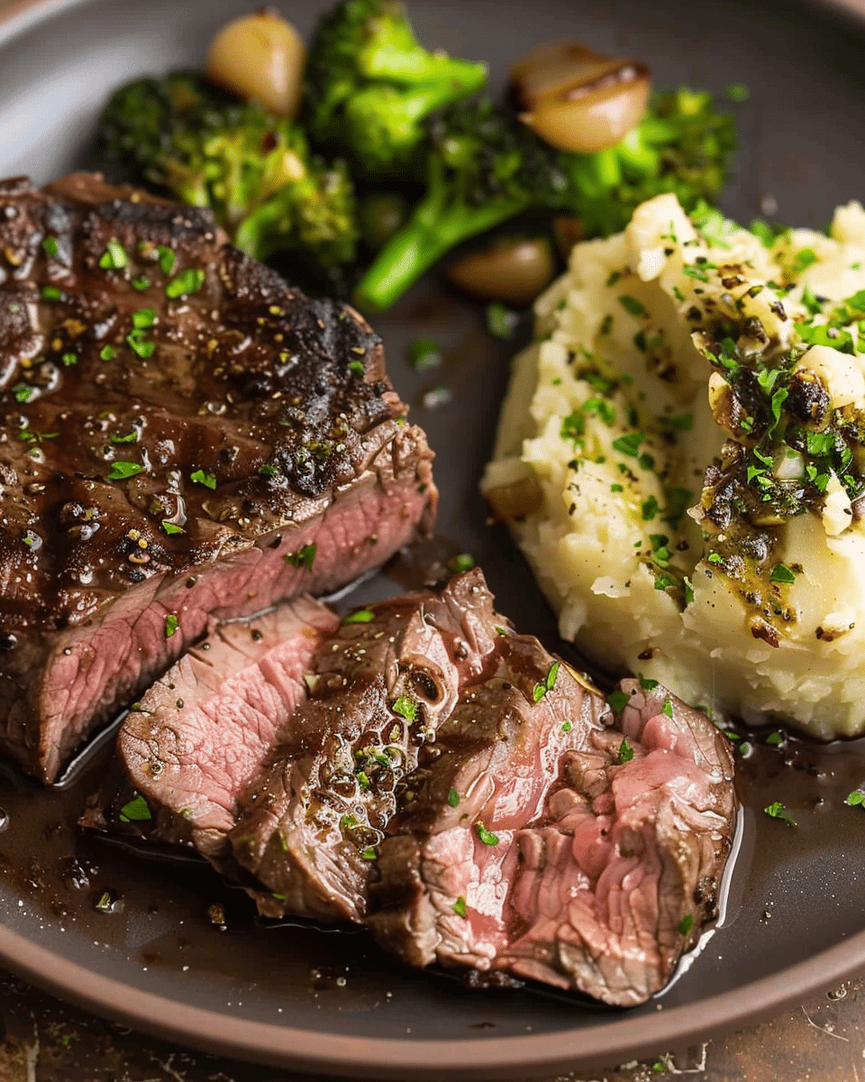 Baked Garlic Balsamic Steak