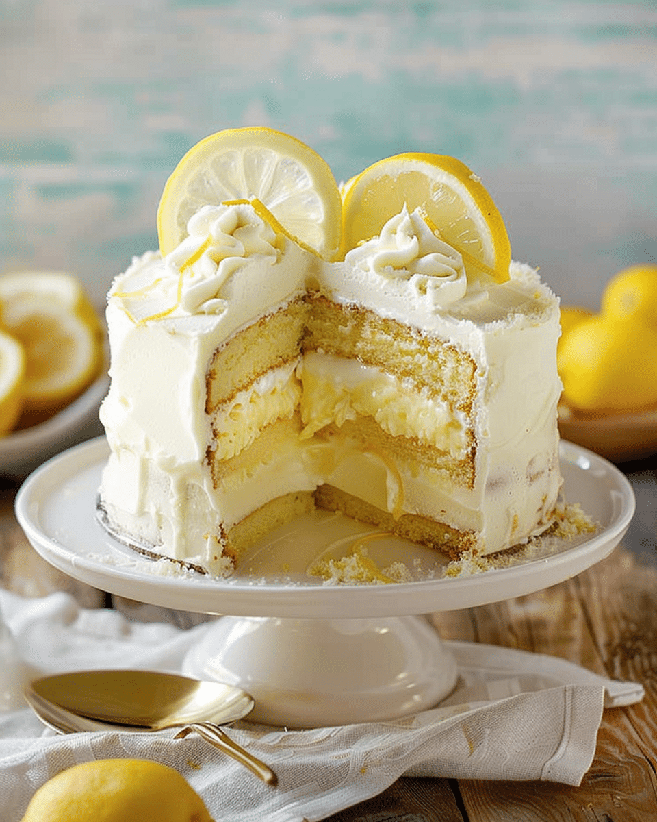 Lemon Ice Cream Cake