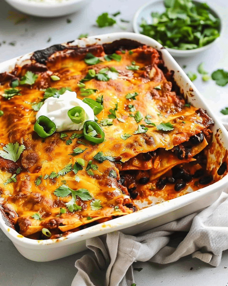 Black Bean Enchilada Casserole