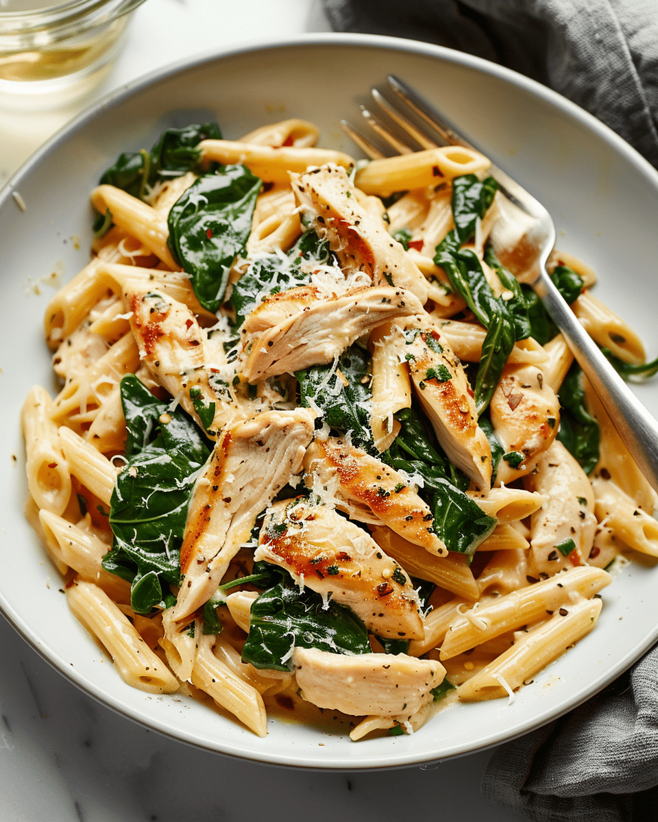 Chicken and Spinach Pasta