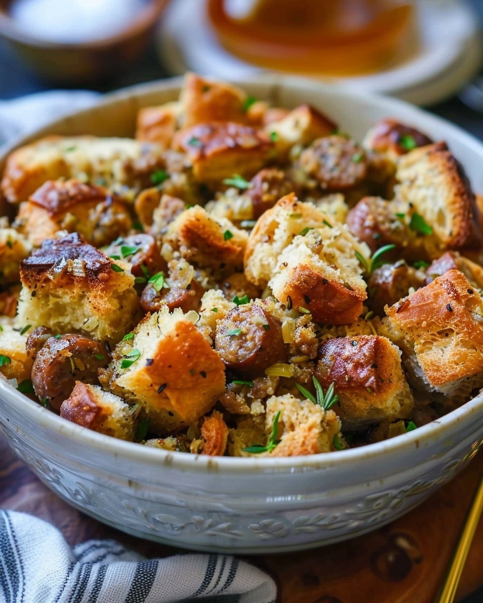 Slow Cooker Sausage Stuffing