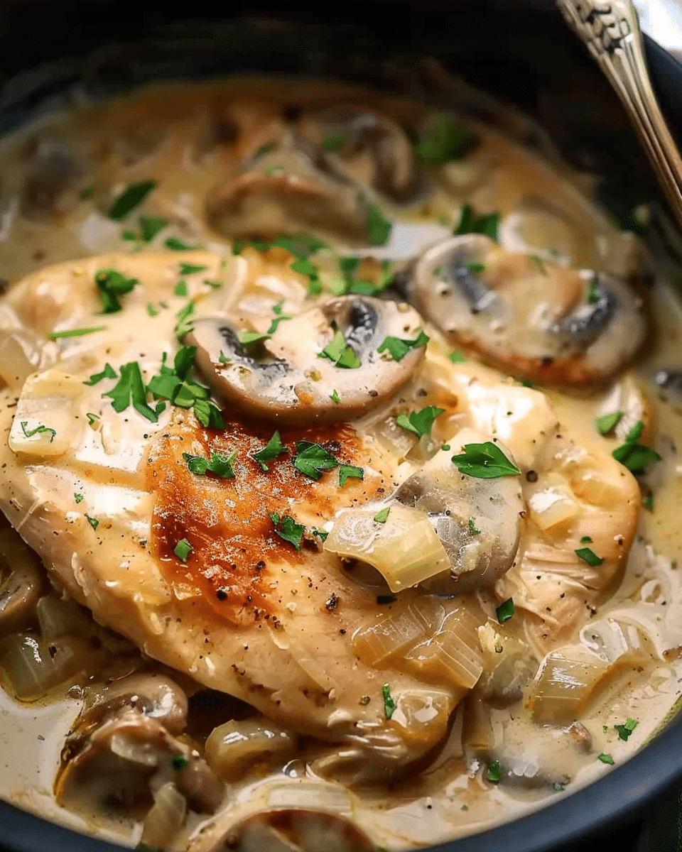 Creamy Crock Pot Chicken Marsala