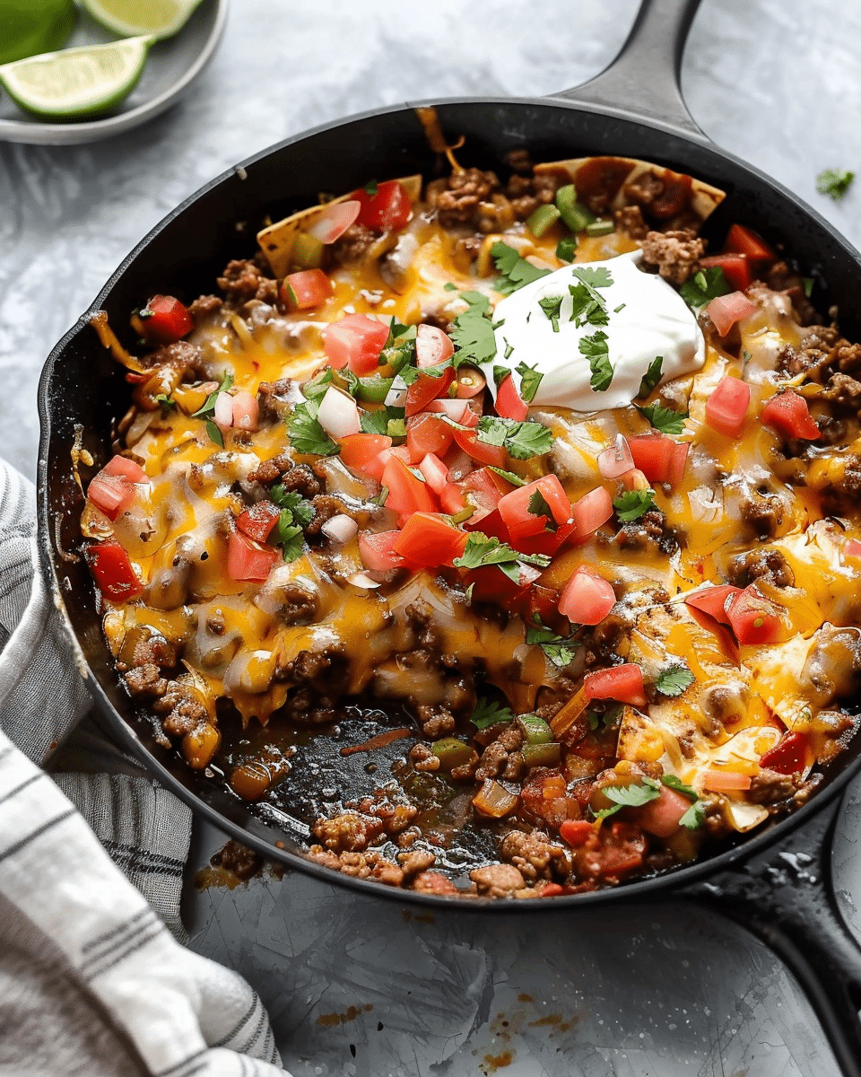 Ground Beef Burrito Skillet