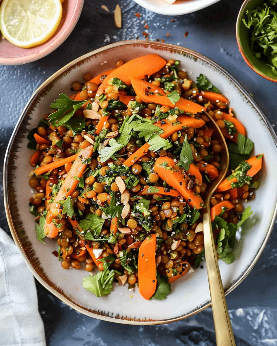 Moroccan Lentil Carrot Salad