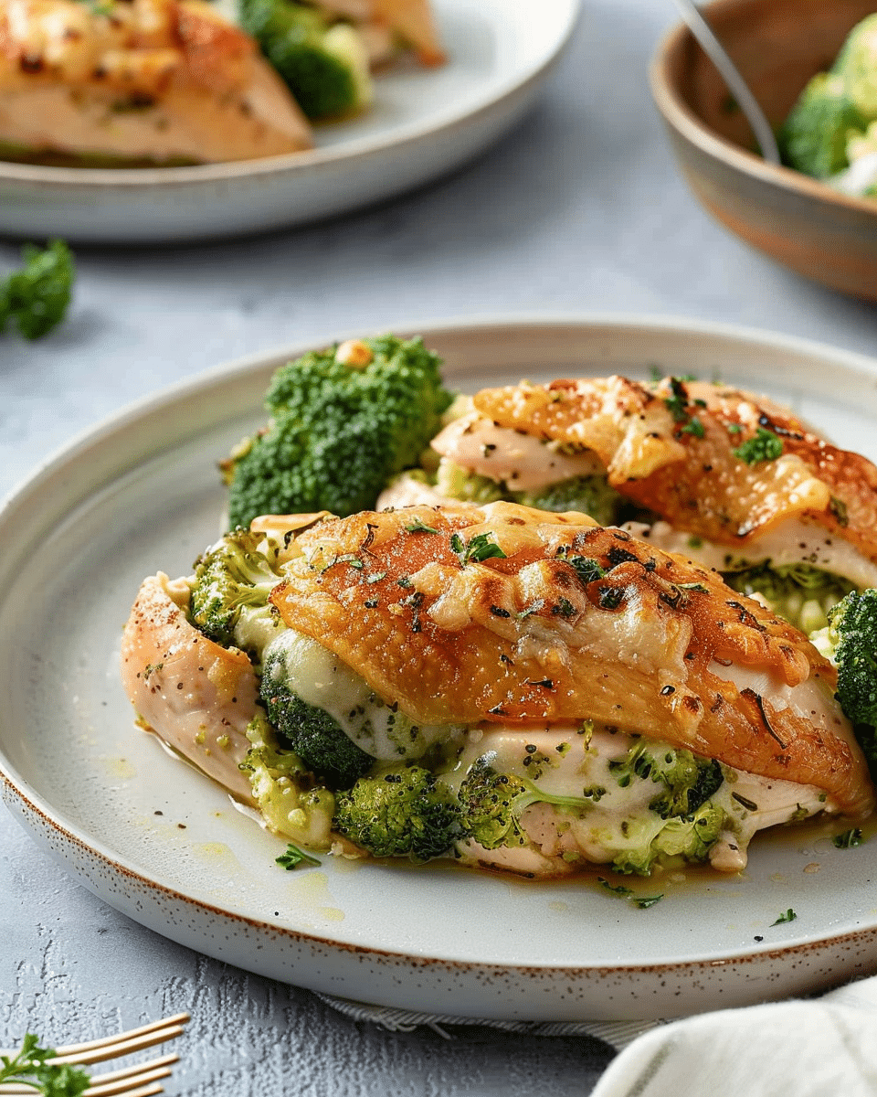 Broccoli Cheddar Stuffed Chicken