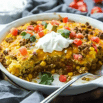 Cheesy Cornbread Taco Casserole