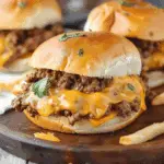 Cheesy Ground Beef Sliders
