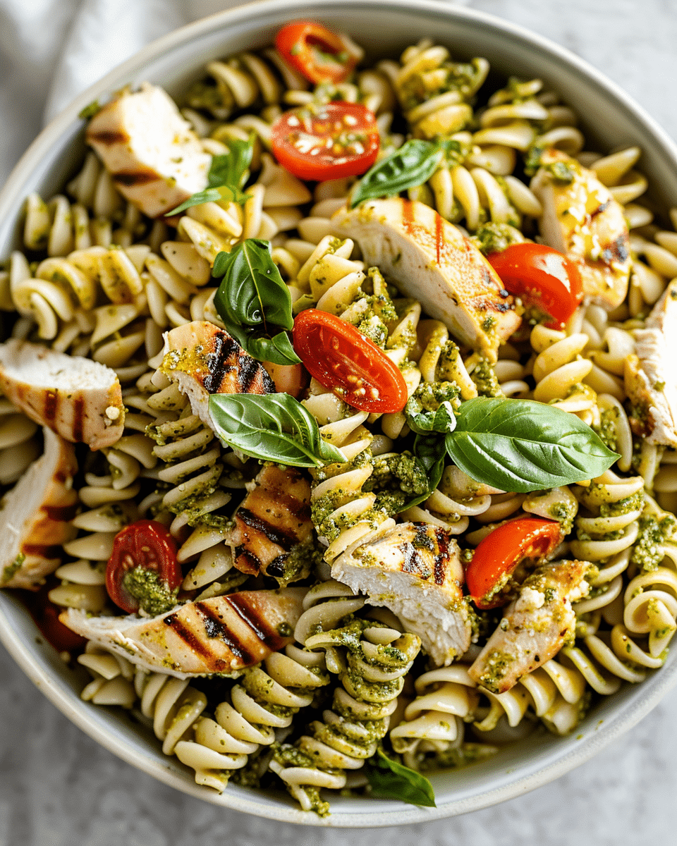 Chicken Pesto Pasta Salad