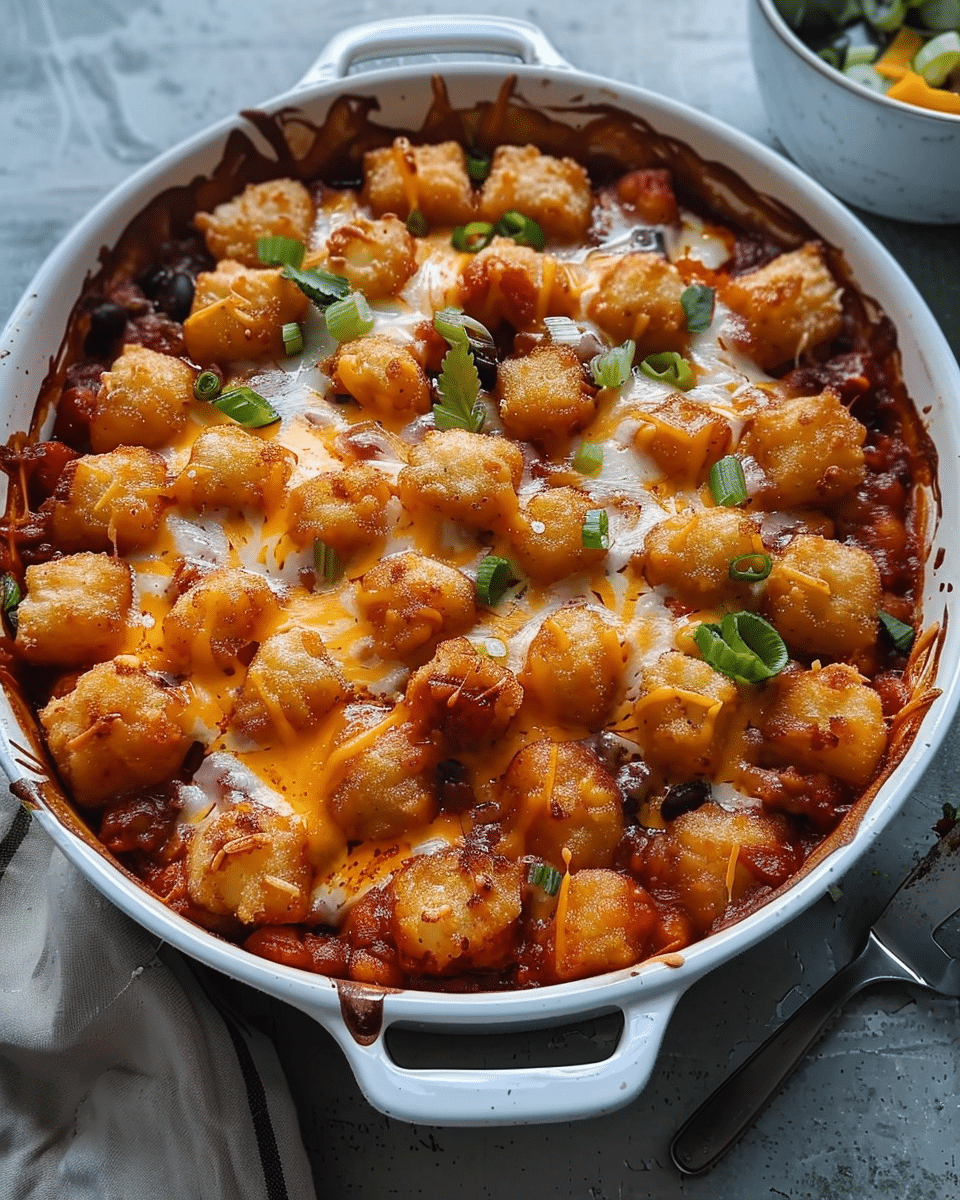 Tater Tot Chili Casserole