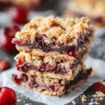 Almond Cherry Streusel Bars