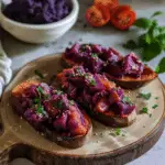 Purple Sweet Potato Bruschetta
