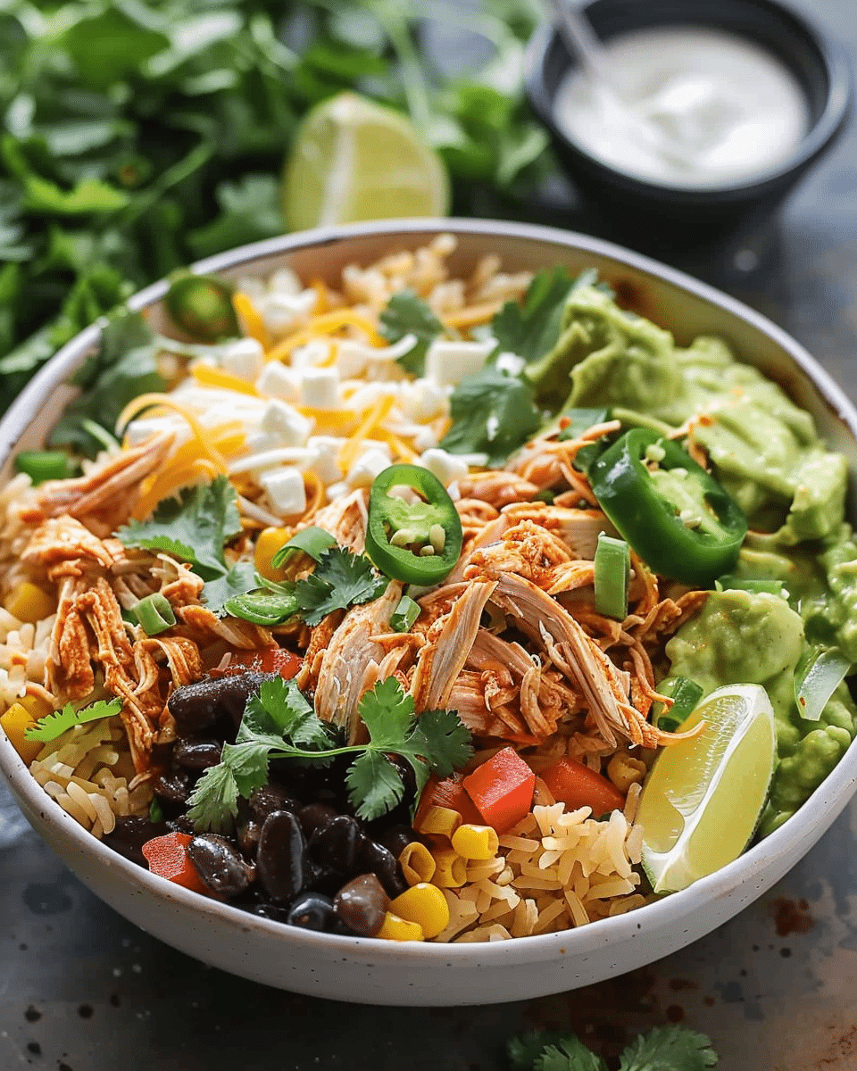Slow Cooker Chicken Burrito Bowl
