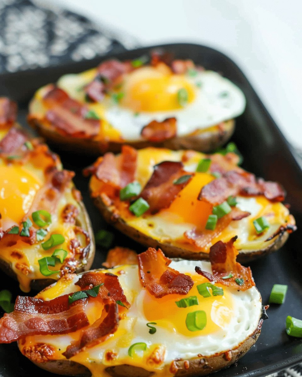 Egg and Cheese Potato Skins Recipe